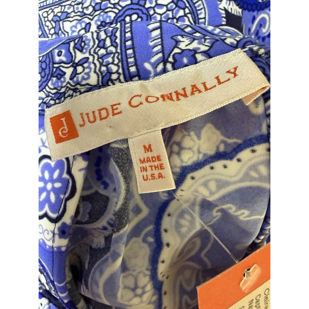 Jude Connally‎ Claire Captivia Paisley Print Tank Top Navy Blue Women's Size Med - Picture 10 of 12